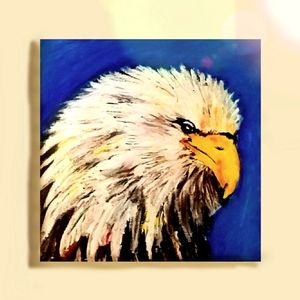 Bald Eagle:  Gallery Wrapped Canvas Arrt
